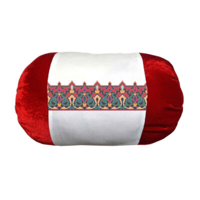 Persian Cylindrical Bolster Pillow in Velvet Fabric Negin