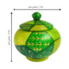 Handcrafted Persian Pottery Sugar Bowl with Lid - Artistic Chehel tekeh