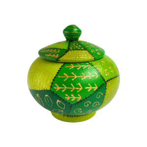 Handcrafted Persian Pottery Sugar Bowl with Lid – Artistic Chehel tekeh