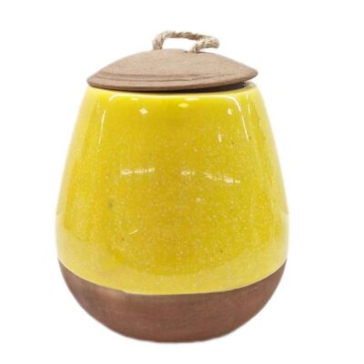 Khomre Traditional Ceramic Kitchen Canister for Tea, Coffee & Dry Food Storage
