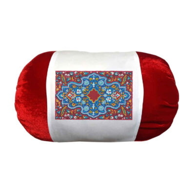 Persian Cylindrical Bolster Pillow in Velvet Fabric Bahar