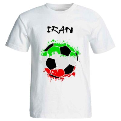 Iran Football Fan T-Shirt Model Team Melli in Polyester with Iranian Flag Design