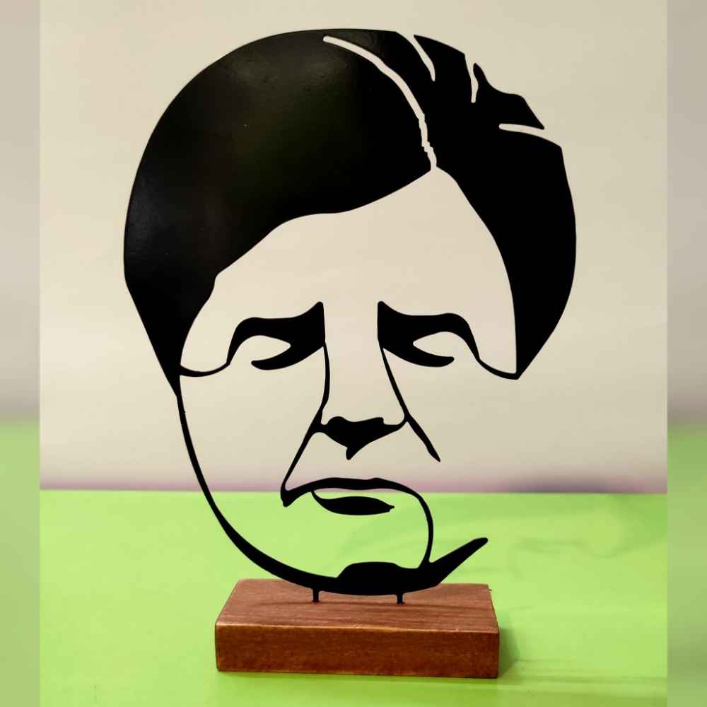 Metal Minimalist Figurine Artwork Sculpture Mohammad-Reza Shajarian