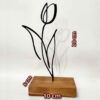 Metal Minimalist Figurine Artwork Sculpture Tulip Flower