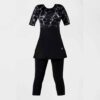Women's Short Sleeve Modest Swimsuit Model Rima