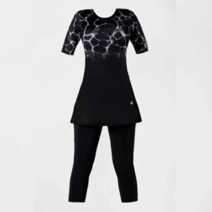 Women’s Short Sleeve Modest Swimsuit Model Rima