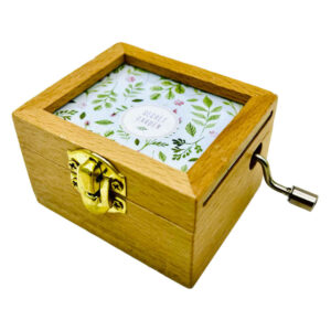 Handcrank Wooden Musical Box Model Sun