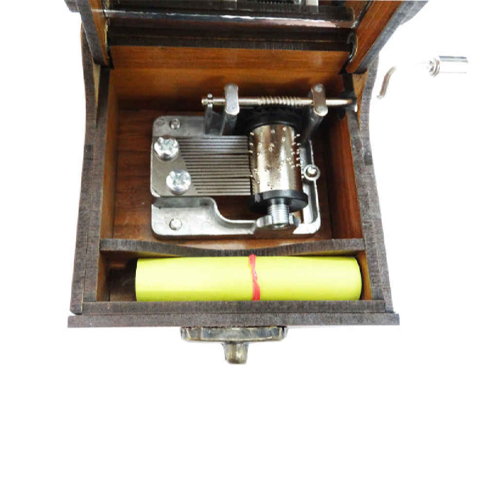 Handcrank Wooden Musical Box Model Hedyeh