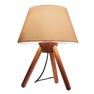 Handcrafted Minimalist Tripod Wooden Table Lamp
