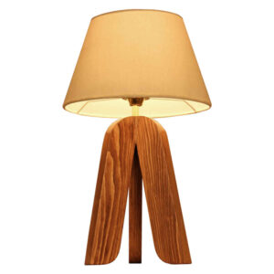 Handcrafted Minimalist Tripod Wooden Table Lamp