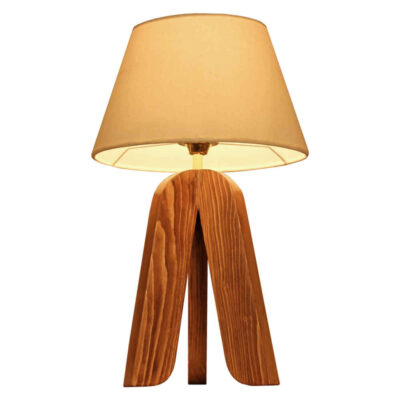Handcrafted Minimalist Tripod Wooden Table Lamp