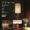 Minimalist Cylindrical Wooden Table & Bedside Lamp with White Shade