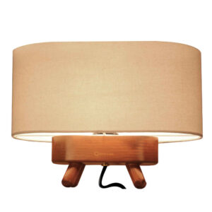 Handcrafted Minimalist Tripod Wooden Table Lamp