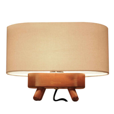 Handcrafted Minimalist Tripod Wooden Table Lamp