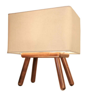 Handcrafted Minimalist Tripod Wooden Table Lamp