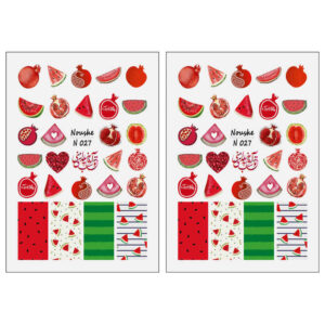 Fruit Nail Stickers – Yalda Theme Pomegranate Design