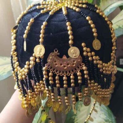 Traditional Kurdish Ethnic Hat with Handmade Fabric Design, Fama Model