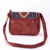 Handcrafted Crossbody Shoulder Bag with Geometric Design