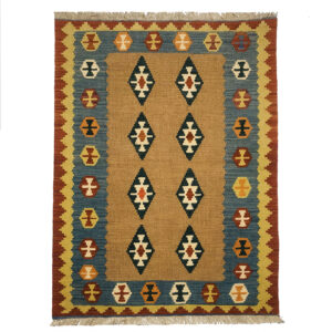 Firuzabad Royan Geometric Kilim Rug – Authentic Handwoven Persian Wool