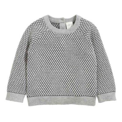 Infant Gray Knitted Sweater Model Mahya