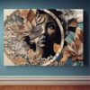 Persian Calligraphy Tapestry Wall Hanging Girl