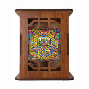 Garden Pattern – Persian Inspired Wooden Pen Holder for Desks
