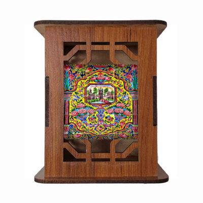 Garden Pattern – Persian Inspired Wooden Pen Holder for Desks
