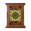 Sun Pattern – Persian Inspired Wooden Pen Holder for Desk