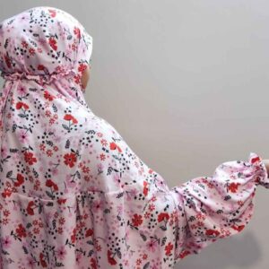 Islamic Namaz Chador with Sleeves for Women Ideal for Praying – Floral Pattern Sahar