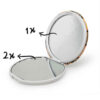Pocket Mirror with Persian Inspired Paisley Design