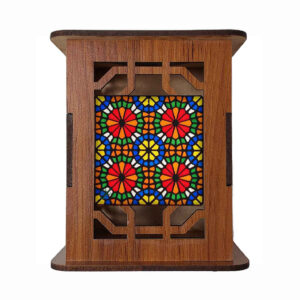 Jahan Motif – Artistic Persian Wooden Pen Holder for Desk