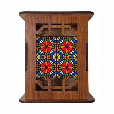 Jahan Motif – Artistic Persian Wooden Pen Holder for Desk