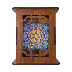 Boostan Motif – Traditional Persian Wooden Pen Holder for Desk