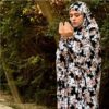 Islamic Namaz Chador with Sleeves for Women Ideal for Praying - Floral Pattern Zara