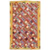 Traditional Ata Yellow Geometric Kilim Rug - Fars Wool & Cotton Blend