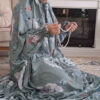 Islamic Namaz Chador with Sleeves for Women Ideal for Praying - Floral Pattern Samin