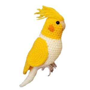 Amigurumi Stuffed Cockatiel Bird – Handmade Crochet Plush Toy