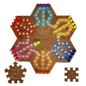 Mensch ärgere Dich nicht (Ludo) & Snakes & Ladders Game Set – For 6 Players