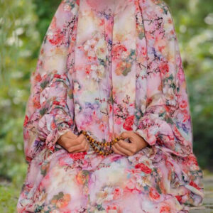 Islamic Namaz Chador with Sleeves for Women Ideal for Praying – Floral Pattern Pari
