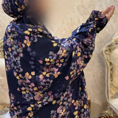 Azar Floral Namaz Chador with Sleeves for Women