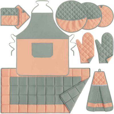 10 Piece Kitchen Apron Set Model Family