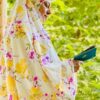Islamic Namaz Chador with Sleeves for Women Ideal for Praying - Floral Pattern Setareh