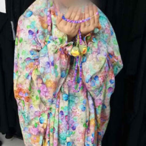 Islamic Namaz Chador with Sleeves for Women Ideal for Praying – Floral Pattern Hasti