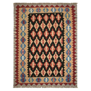 Persian Wool Kilim Rug Handwoven Traditional Qashqai Katrin