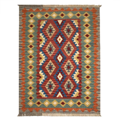 Persian Wool Kilim Rug Handwoven Traditional Qashqai Nahal