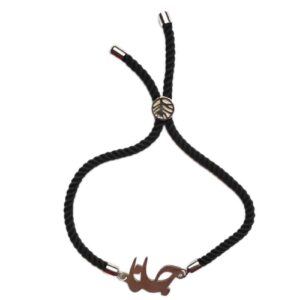 Minimalist Persian String Silver Bracelet – Black Janan Design