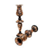 Engraved Persian Copper Mirror Frame & Candlesticks Set – King Design