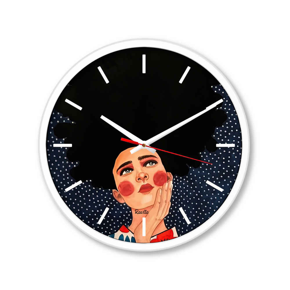 Fantasy Modern Print Desk Clock Model Girl