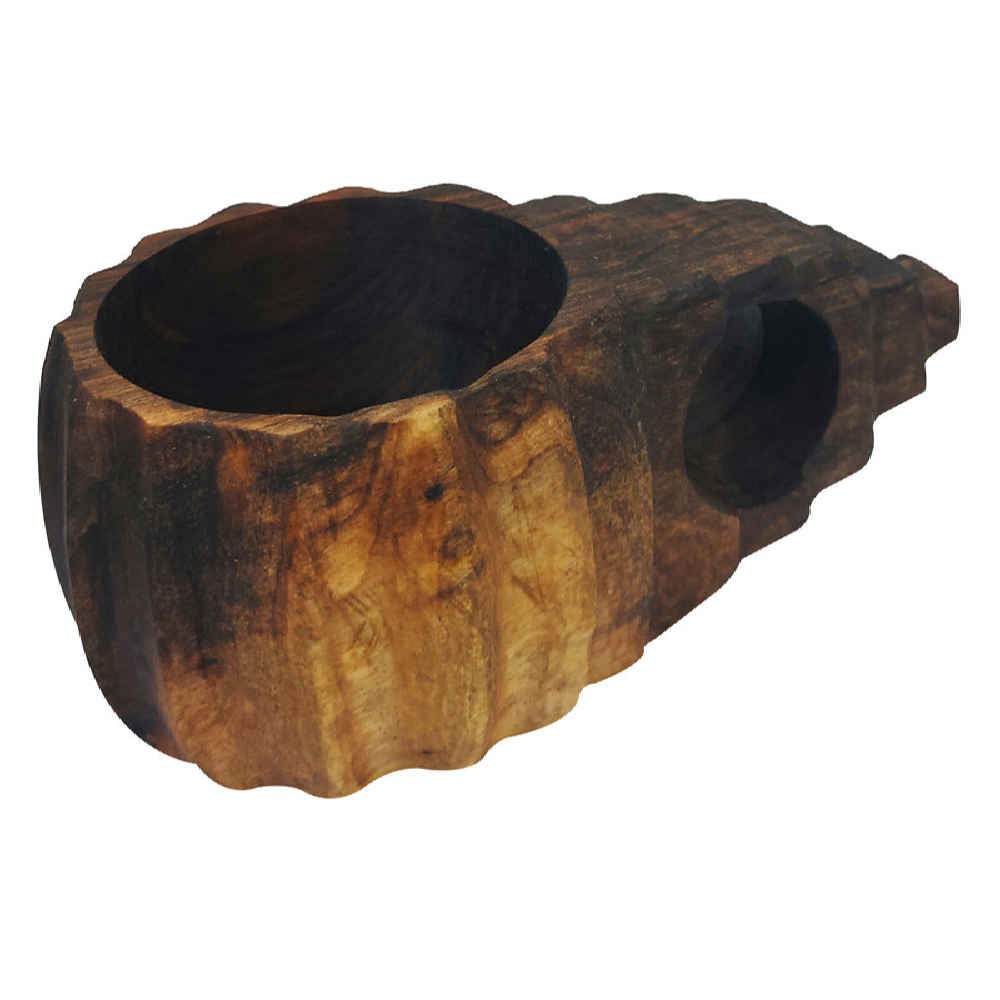 Rustic Wooden Cup – Handcrafted Camping Cup Model Dimond