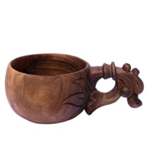 Rustic Wooden Cup – Handcrafted Camping Cup Model Sarv